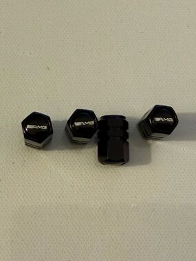 AMG Mercedes Valve Stem Caps in Black Set of 4 NWT